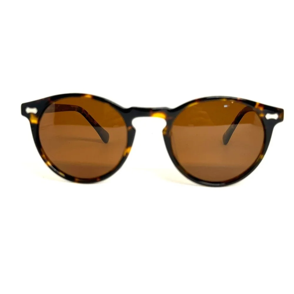 Carfia CA5288 Polarized Round Sunglasses Tortoiseshell Brown Lens Italy Design